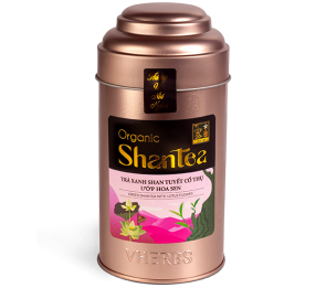 Trà Xanh Hữu Cơ Shan Tuyết Cổ Thụ Ướp Hoa Sen